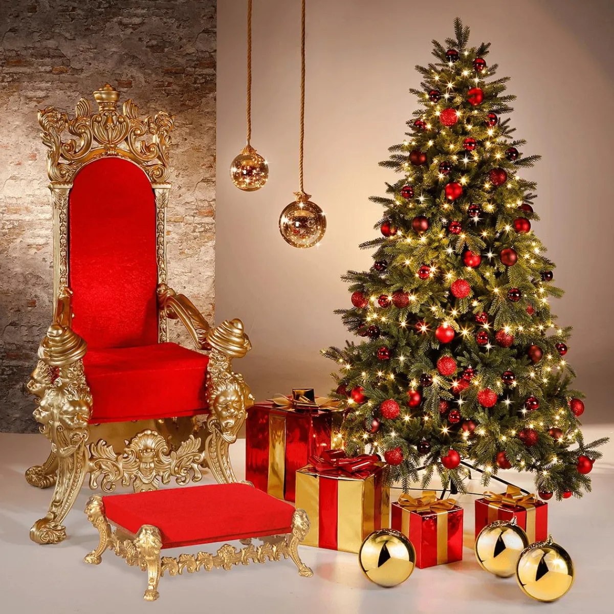Luces De Navidad>DecoWoerner Bola Micro LED Con Batería, Ø 20 Cm negro