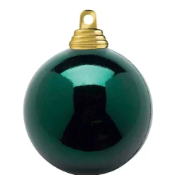Bolas De Navidad>DecoWoerner Bolas De Navidad Brillantes De Plástico Ignífugo De 6 Cm De Diámetro - 24 Unidades. verde