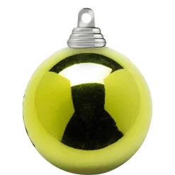 Bolas De Navidad>DecoWoerner Bolas De Navidad Brillantes De Color Verde Lima, De Plástico Ignífugo, De 6 Cm De Diámetro - 24 Unidades. amarillo