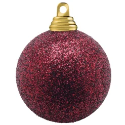 Bolas De Navidad>DecoWoerner Bolas De Navidad Con Purpurina En Plástico Oscuro, 6 Cm Ø - 6 Piezas rojo