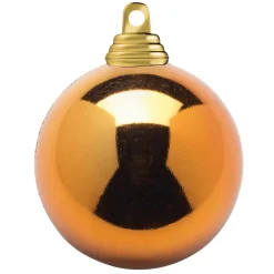 Bolas De Navidad>DecoWoerner Bolas De Navidad De Cobre, Brillantes, De Plástico Ignífugo, 6 Cm Ø - 24 Piezas naranja