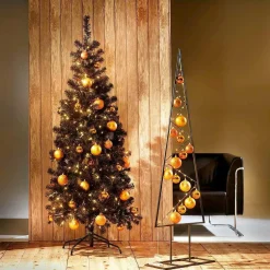 Bolas De Navidad>DecoWoerner Bolas De Navidad De Cobre, Brillantes, De Plástico Ignífugo, 6 Cm Ø - 24 Piezas naranja