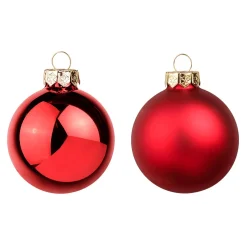 Bolas De Navidad>DecoWoerner Bolas De Navidad De Cristal 6 Cm Ø - 24 Piezas rojo