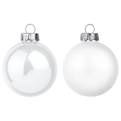 Bolas De Navidad>DecoWoerner Bolas De Navidad De Cristal 6 Cm Ø - 24 Piezas blanco