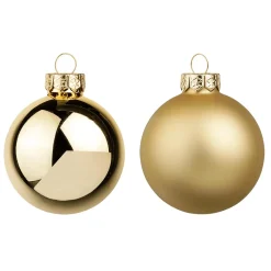 Bolas De Navidad>DecoWoerner Bolas De Navidad De Cristal Dorado 6 Cm Ø - 24 Piezas oro