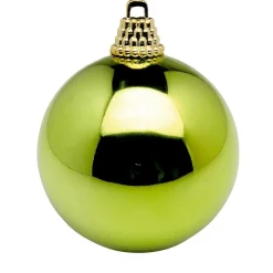 Bolas De Navidad>DecoWoerner Bolas De Navidad De Plástico Claro Brillante, 6 Cm Ø - 24 Piezas verde