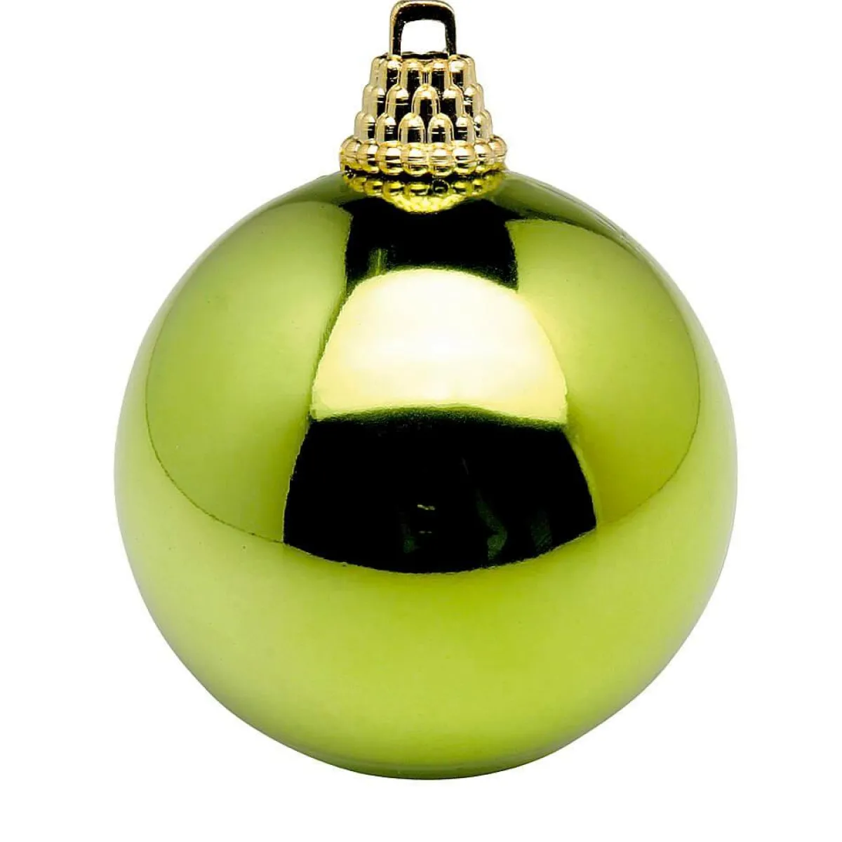 Bolas De Navidad>DecoWoerner Bolas De Navidad De Plástico Claro Brillante, 6 Cm Ø - 24 Piezas verde