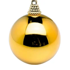 Bolas De Navidad>DecoWoerner Bolas De Navidad De Plástico Dorado Brillante, 6 Cm Ø - 24 Piezas oro