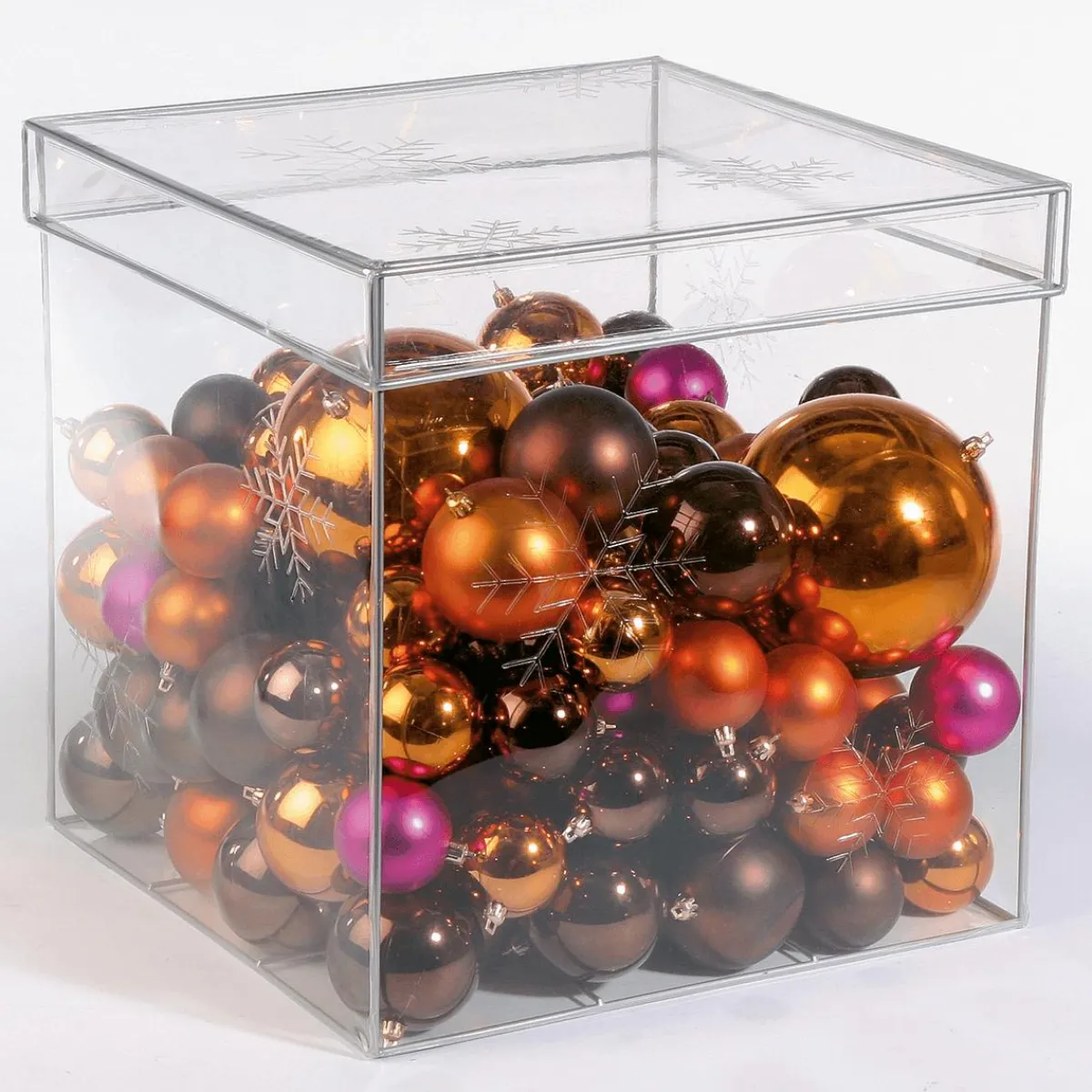 Bolas De Navidad>DecoWoerner Bolas De Navidad De Plástico Brillante Color Turrón, 6 Cm Ø - 24 Piezas marrón
