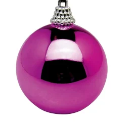 Bolas De Navidad>DecoWoerner Bolas De Navidad De Plástico Brillante, 6 Cm Ø - 24 Piezas rosa