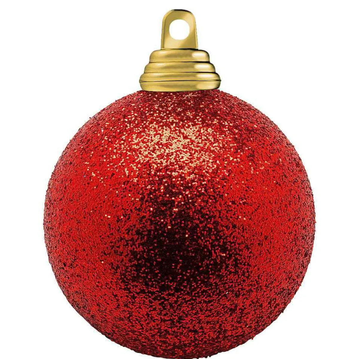 Bolas De Navidad>DecoWoerner Bolas De Navidad De Plástico Con Purpurina En , 6 Cm Ø - 6 Piezas rojo