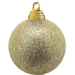 Bolas De Navidad>DecoWoerner Bolas De Navidad De Plástico Con Purpurina En Color Champán, 8 Cm Ø - 6 Piezas oro