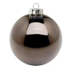 Bolas De Navidad>DecoWoerner Bolas De Navidad De Plástico Sin Costura, Brillante Ø 8 Cm marrón