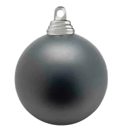 Bolas De Navidad>DecoWoerner Bolas De Navidad De Plástico Antracita Mate, Ignífugo, 6 Cm Ø - 24 Piezas Gris