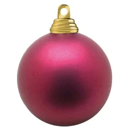 Bolas De Navidad>DecoWoerner Bolas De Navidad De Plástico Baya Mate, Ignífugo, 6 Cm Ø - 24 Piezas rojo