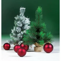 Bolas De Navidad>DecoWoerner Bolas De Navidad De Plástico Baya Mate, Ignífugo, 6 Cm Ø - 24 Piezas rojo