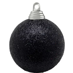 Bolas De Navidad>DecoWoerner Bolas De Navidad De Purpurina En Plástico , 6 Cm Ø - 6 Piezas negro