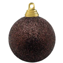 Bolas De Navidad>DecoWoerner Bolas De Navidad De Purpurina En Plástico Chocolate, 6 Cm Ø - 6 Piezas marrón