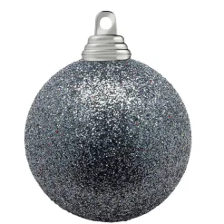 Bolas De Navidad>DecoWoerner Bolas De Navidad De Purpurina En Plástico Antracita, 10 Cm Ø - 6 Piezas Gris