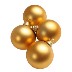 Bolas De Navidad>DecoWoerner Bolas De Navidad Doradas Y Mates De Plástico Ignífugo, 6 Cm Ø - 24 Piezas oro