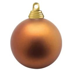 Bolas De Navidad>DecoWoerner Bolas De Navidad Mates Y Cobrizas De Plástico Ignífugo B1, Ø 6 Cm - 24 Uds naranja