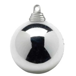 Bolas De Navidad>DecoWoerner Bolas De Navidad Plateadas Brillantes De Plástico Ignífugo De 6 Cm De Diámetro - 24 Unidades. plata