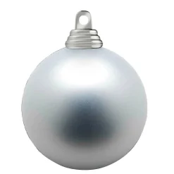 Bolas De Navidad>DecoWoerner Bolas De Navidad Plateadas, Mate, De Plástico Ignífugo, 6 Cm Ø - 24 Piezas plata