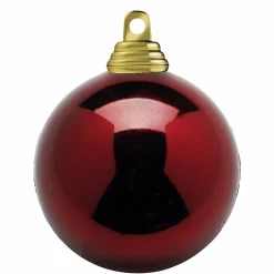 Bolas De Navidad>DecoWoerner Bolas De Navidad Rojas Oscuras Y Brillantes De Plástico Ignífugo De 6 Cm De Diámetro - 24 Unidades. rojo
