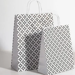 Bolsas De Regalo Y Bolsas Portátiles>DecoWoerner Bolsa De Papel "Adorno" 28 X 22 X 10 Cm negro