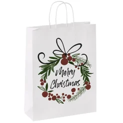 Bolsas De Regalo Y Bolsas Portátiles>DecoWoerner Bolsa De Papel Bayas De Navidad 35 X 26 X 12 Cm