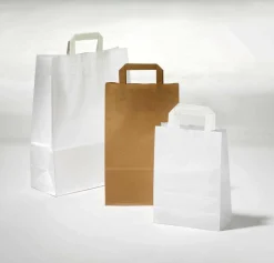 Bolsas De Regalo Y Bolsas Portátiles>DecoWoerner Bolsa De Papel, Blanca, Tamaño 1: 20 X 28 + 10 Cm blanco