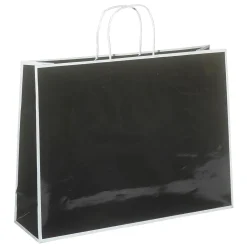 Bolsas De Regalo Y Bolsas Portátiles>DecoWoerner Bolsa De Papel "Coco" 30 X 40 X 12 Cm 25 Piezas, 155 Gr/ M² negro