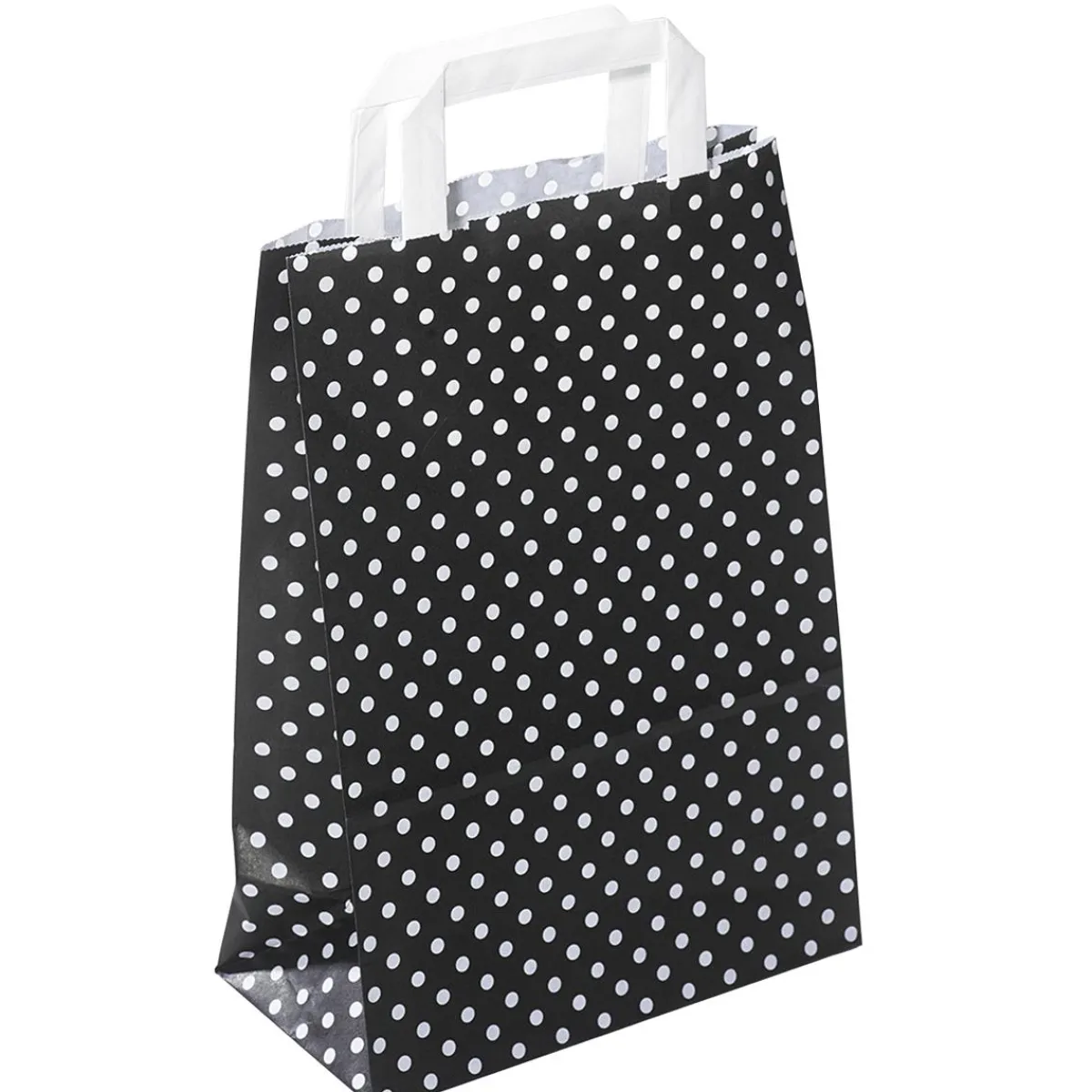Bolsas De Regalo Y Bolsas Portátiles>DecoWoerner Bolsa De Papel Con Lunares 31 X 22 Cm Negra negro
