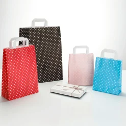 Bolsas De Regalo Y Bolsas Portátiles>DecoWoerner Bolsa De Papel Con Lunares 31 X 22 Cm Negra negro