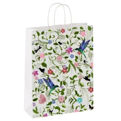Bolsas De Regalo Y Bolsas Portátiles>DecoWoerner Bolsa De Papel De Regalo Kraft "Colibrí" 18 X 22 X 8 Cm 50 Uds. multicolor