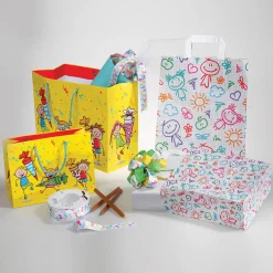 Bolsas De Regalo Y Bolsas Portátiles|Decoración Temática>DecoWoerner Bolsa De Papel "Feliz", 18 X 22 X 8 Cm multicolor