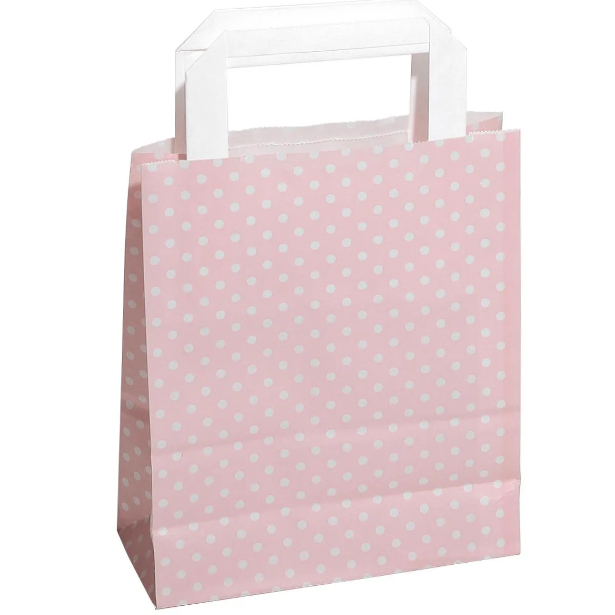 Bolsas De Regalo Y Bolsas Portátiles>DecoWoerner Bolsa De Papel Kraft "Puntitos" 22 X 18 Cm, da rosa