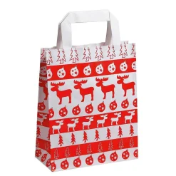Bolsas De Regalo Y Bolsas Portátiles>DecoWoerner Bolsa De Papel "Noruega" 22 X 18 Cm rojo