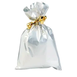 Bolsitas Con Cordón>DecoWoerner Bolsa De Regalos, Mate, , 15 X 25 Cm plata