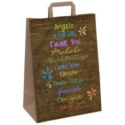Bolsas De Regalo Y Bolsas Portátiles>DecoWoerner Bolsa De Transporte Gracias 35 X 26 X 12 Cm marrón