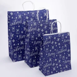 Bolsas De Regalo Y Bolsas Portátiles>DecoWoerner Bolsa De Transporte Nochebuena 50 Unidades azul
