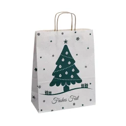Bolsas De Regalo Y Bolsas Portátiles>DecoWoerner Bolsa De Transporte Árbol De Navidad, Papel Hierba, 34 X 26 X 12 Cm, 50 Piezas blanco