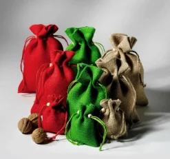 Bolsitas Con Cordón>DecoWoerner Bolsita De Yute, 18 Cm, Natural marrón