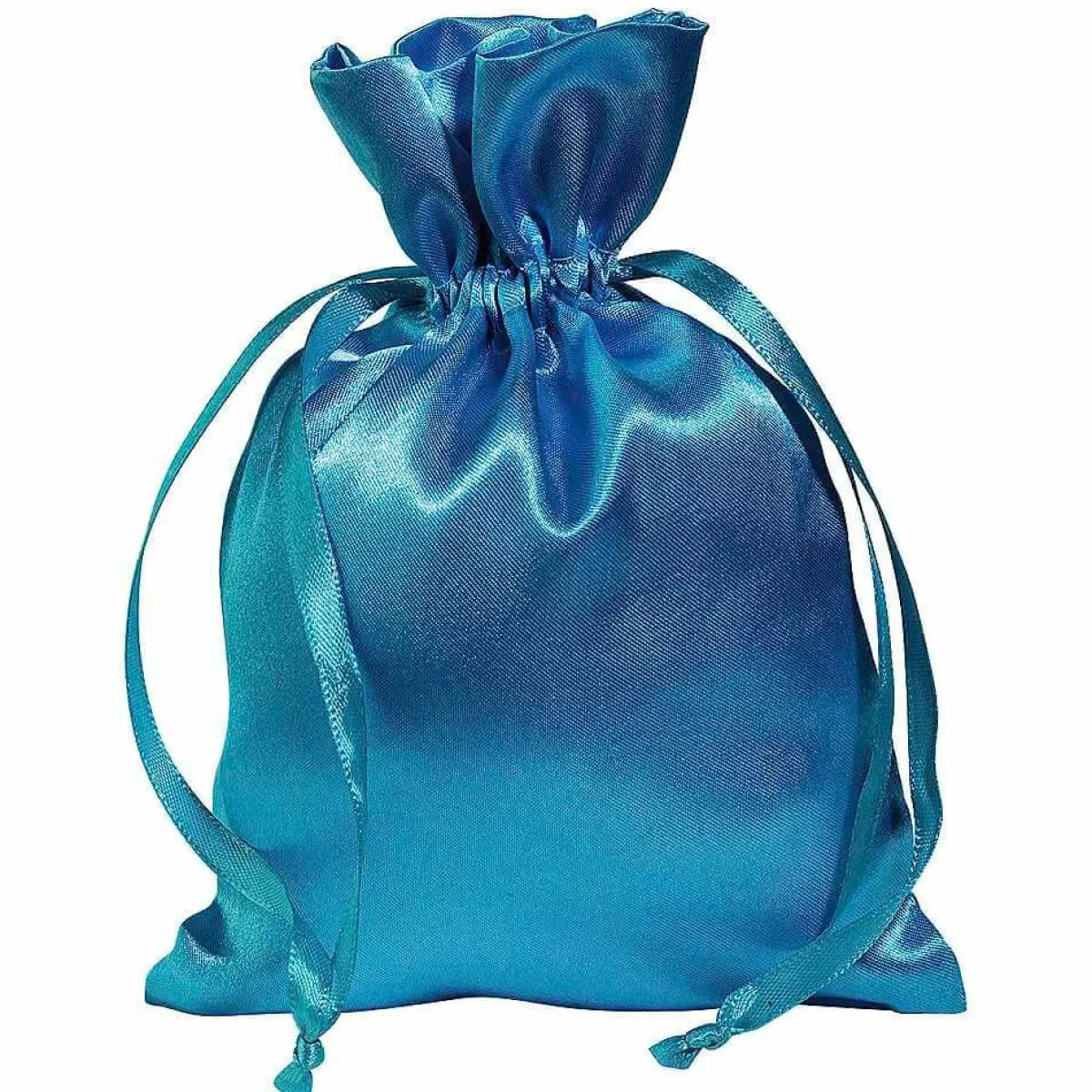 Bolsitas Con Cordón>DecoWoerner Bolsitas De Satén 18 Cm, 30 Piezas, Hielo azul