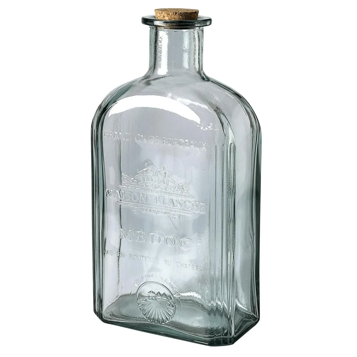 Decoración Temática|Decoración De Otoño>DecoWoerner Botella De Vidrio Decorativa Nostalgic XXL 4,6 L, 39 Cm azul