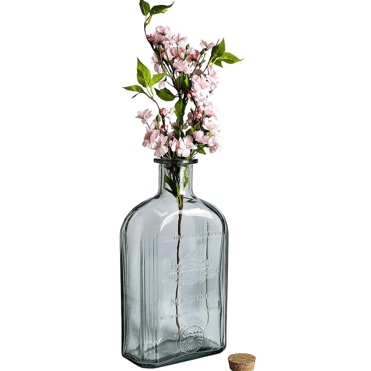 Decoración Temática|Decoración De Otoño>DecoWoerner Botella De Vidrio Decorativa Nostalgic XXL 4,6 L, 39 Cm azul