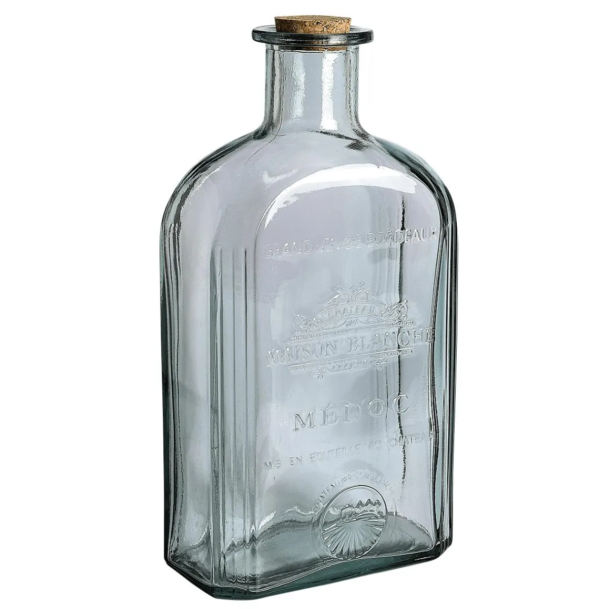 Decoración Temática|Decoración De Otoño>DecoWoerner Botella De Vidrio Decorativa Nostalgic XXL 4,6 L, 39 Cm azul