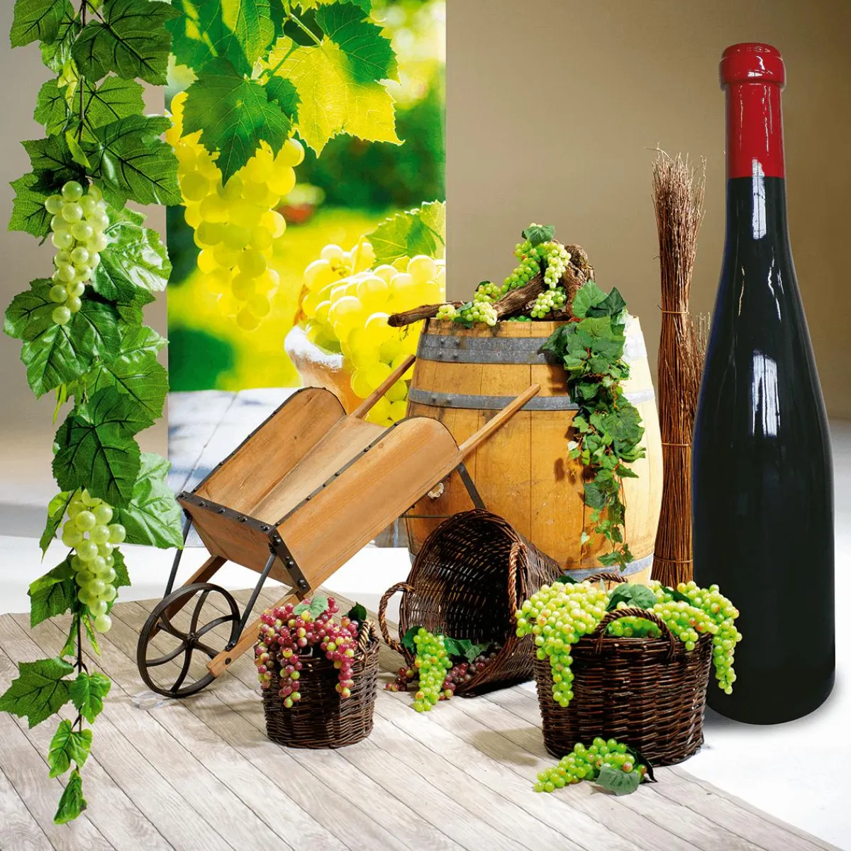Decoración De Otoño|Chupetes Xxl>DecoWoerner Botella De Vino XXL De Imitación Altura 170 Cm multicolor