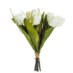 Decoración De Primavera|Ramos Y Coronas De Flores>DecoWoerner Buqué De Tulipanes Artificiales , 30 Cm blanco