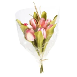 Decoración De Primavera|Ramos Y Coronas De Flores>DecoWoerner Buqué De Tulipanes Artificiales , 30 Cm rosa